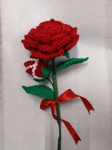 Crochet Single Rose Flower