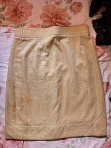 gold shimmer skirt