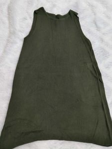 Olive Green Sleeveless Top
