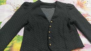 Chic Quilted Blazer with Gold Buttons