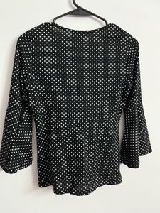 Chic Polka Dot Bell Sleeve Top