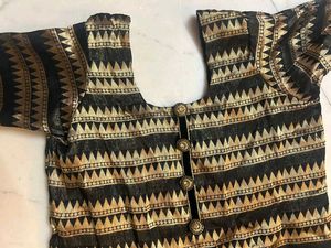 Elegant Black & Gold kurti