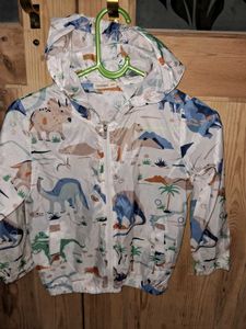 Dinosaur Print Kids' Windbreaker Jacke