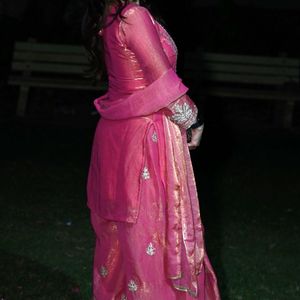 Pink Embroidered Kurta Set with Dupatta