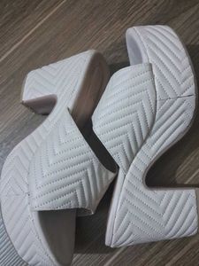 cream coloured high heels