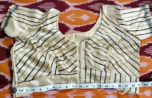 Elegant Striped Art Silk Blouse