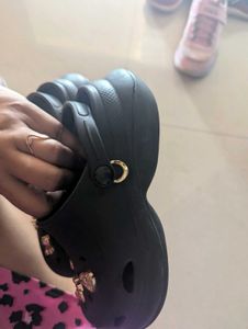 Cute Embellished Black Clogs