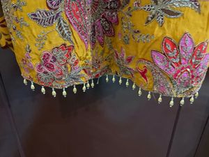 Mustard Yellow Embellished Cord Set