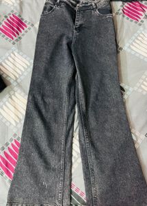 Womens Flared Dark Wash Jeans