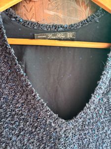 Sparkly V-Neck Tunic Top