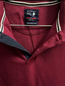 Men's Burgundy Polo T-Shirt