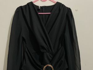 Elegant Black Midi Dress