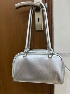 Silver y2k Metallic Handbag