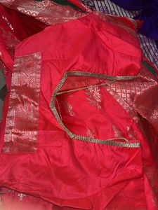 beautiful pink silk saree