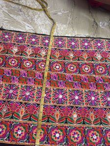 Vibrant Embroidered Ethnic Fabric