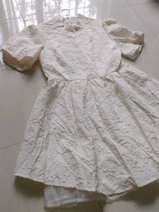 cheongsam white puff sleeve dress