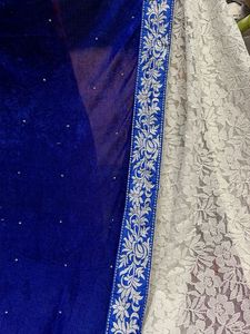 Royal Blue Embellished Saree🦋💙