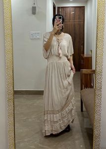 PALE PINK CURVY Bohemian Maxi Dress