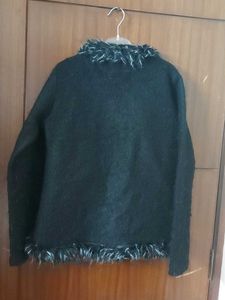 Black Fur Trimmed Jacket