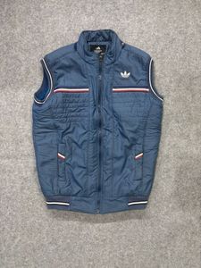 Men's Blue Adidas Puffer Vest