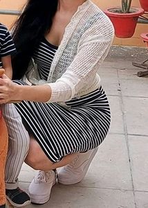 Stripped Blue White Dress