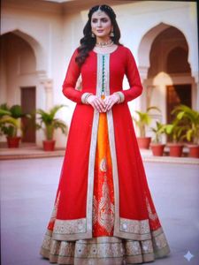 Elegant Red Ethnic Gown