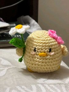 Adorable Crocheted Chick keychain🐥
