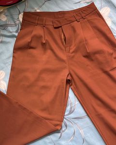 Premium Stylish Brown Pleated Trousers
