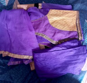 Purple kurta set