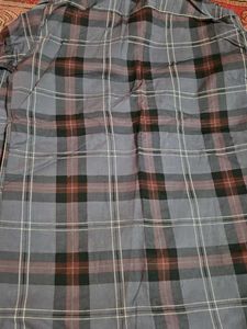 Men's Grey Plaid Button-Up Shirt