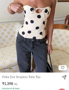Polka Dot Corset Top