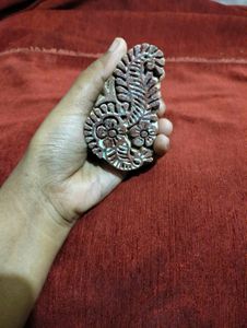 wooden designe stamp+bansuri