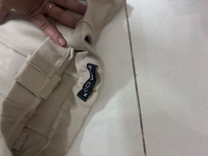 Stylish Beige Wide Leg Trousers