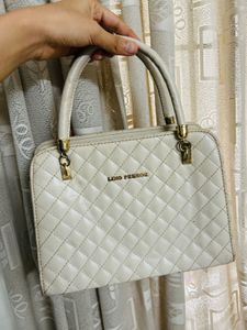 lino perros Cream Handbag