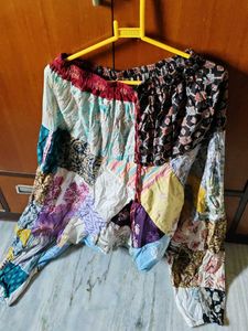 Boho Patchwork Print fish harem pant