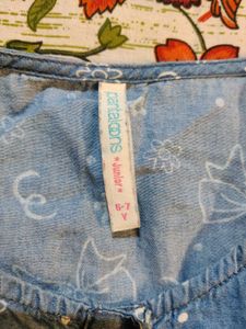 Cute Denim-Look Girls' Dress