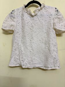 Elegant White Lace Top