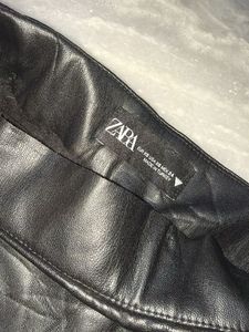 Black Faux Leather Mini Skirt