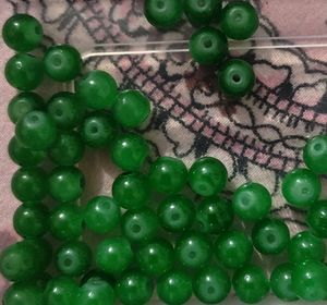 Green Glass Beads