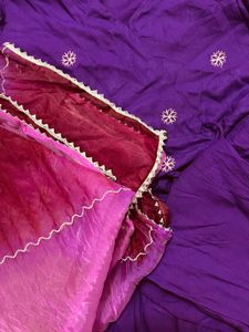 Elegant Purple Embroidered Anarkali Gown