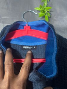 Men's Blue Quarter Zip Pullover Sweater