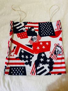 American Flag Print Tube Top