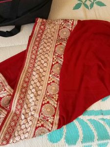 Beautiful Red Embroidered Ethnic Skirt