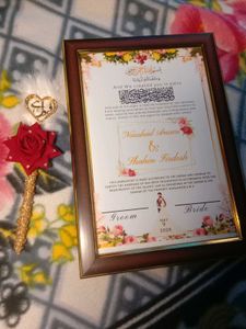 customize Nikah Nama Certificate frame  with pen
