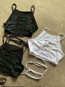Black Lace-Up bralette