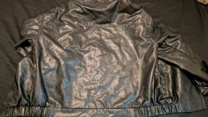 y2k grunge black leather jacket