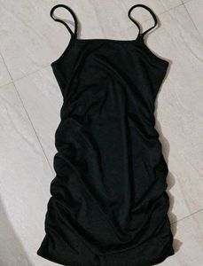 Slinky Black Spaghetti Strap Dress