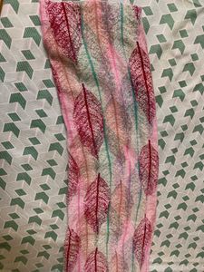 Scarf leaf printed