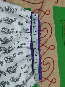 Elegant White &amp; Purple Printed Kurta Set