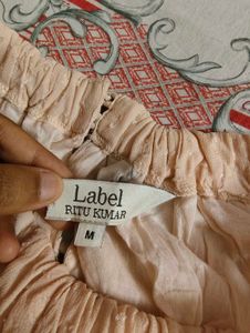 Label Ritu Kumar peach Halter Neck Top